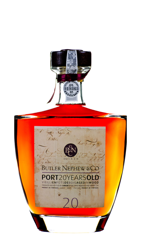 Butler Nephew & Co Port 20 Years Old - Decanter
Ohne Holzkiste